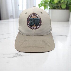 Boca West Country Club Limited Edition Beige & Khaki Adjustable Baseball Cap By